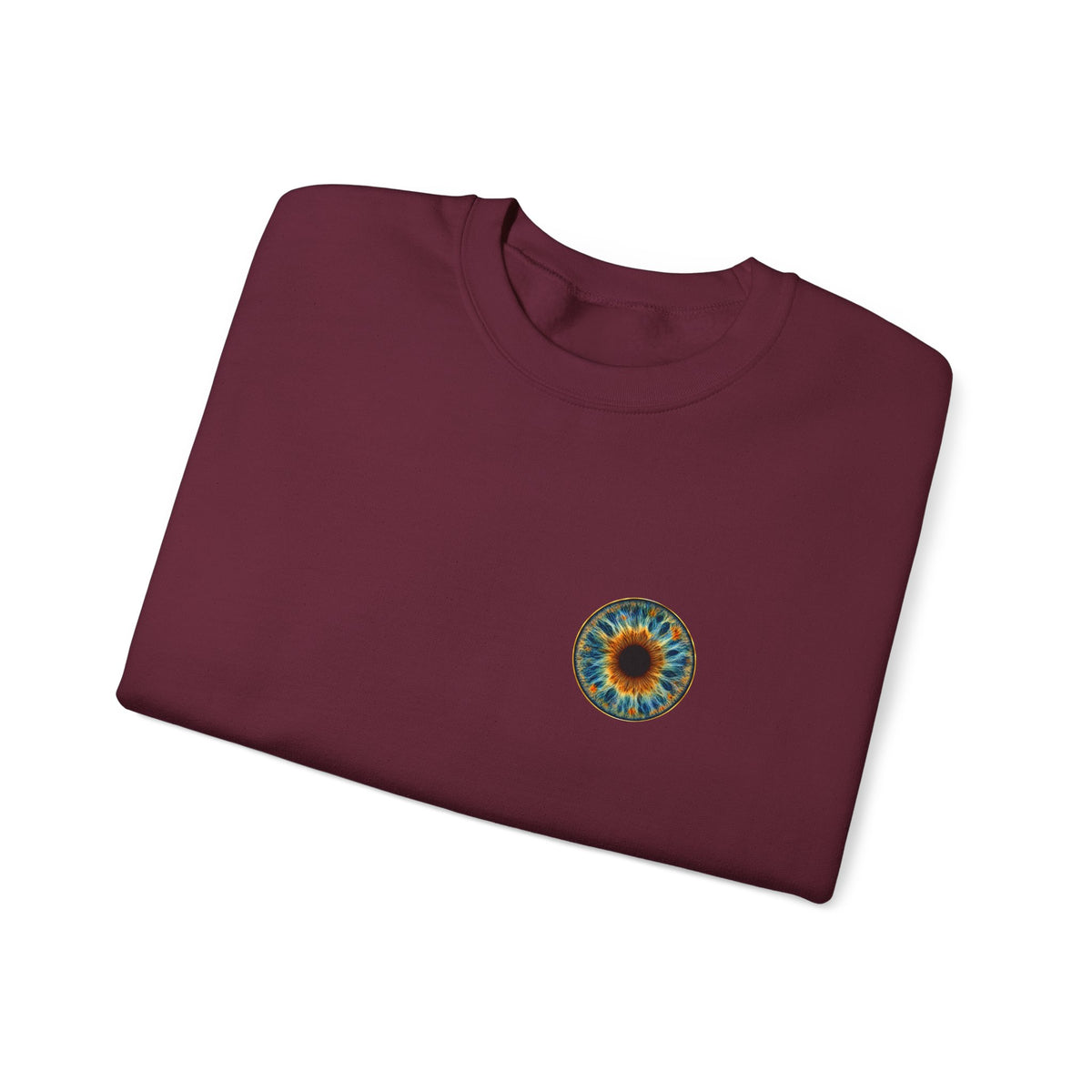 Fox Eye Look Closer Crewneck | Gold Iris Back Print