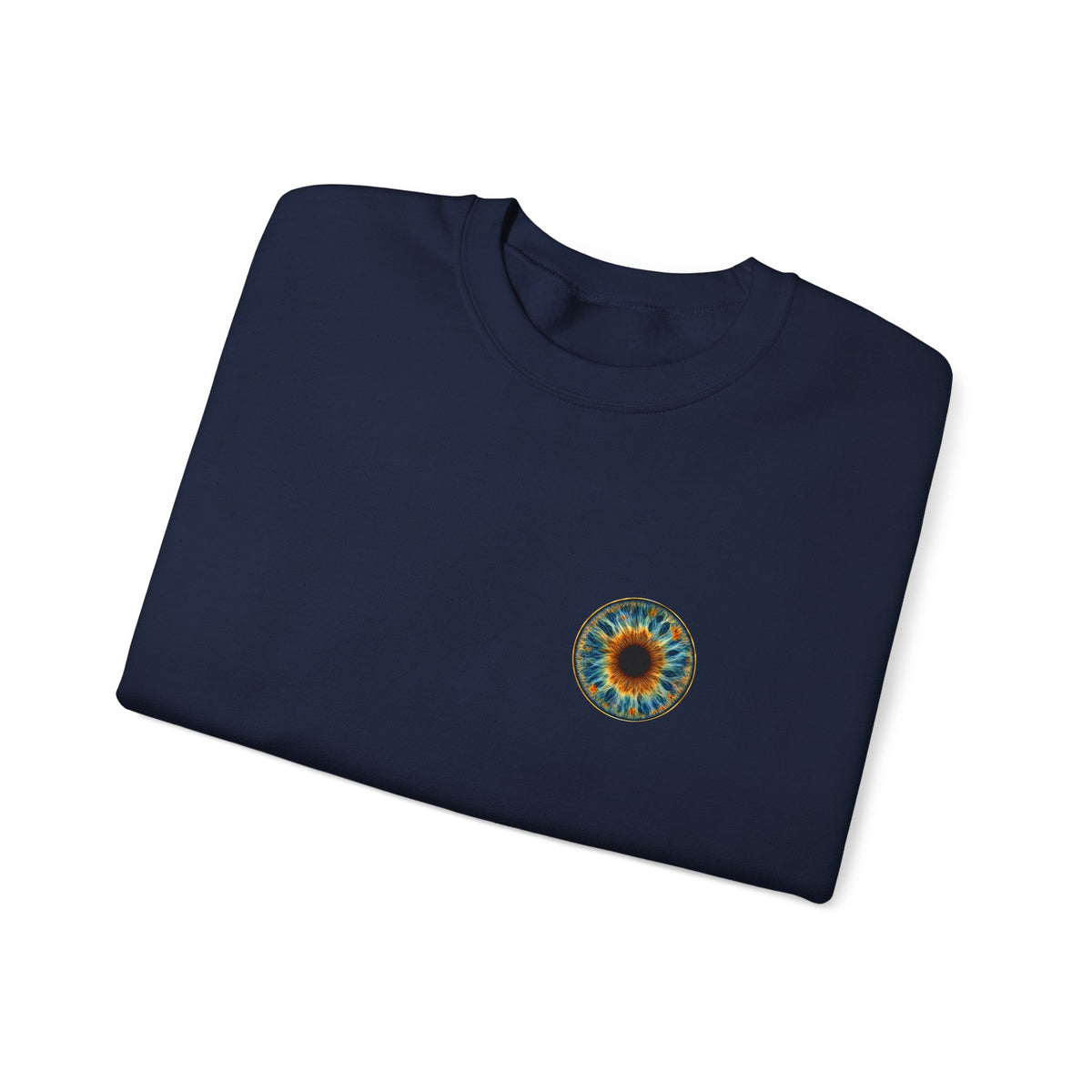 Fox Eye Look Closer Crewneck | Gold Iris Back Print