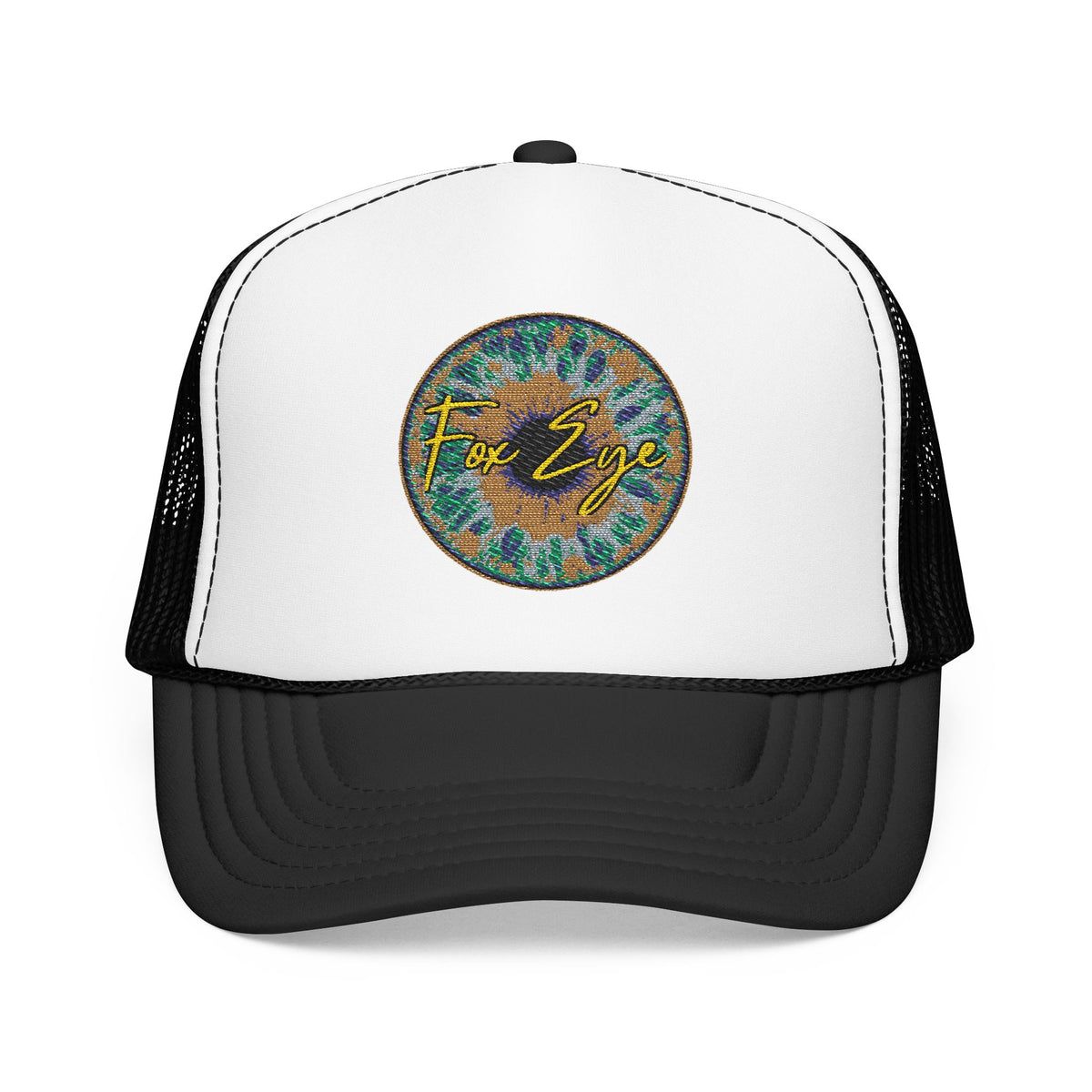 Fox Eye Iris Foam Trucker | Two-Tone Embroidered Badge Hat