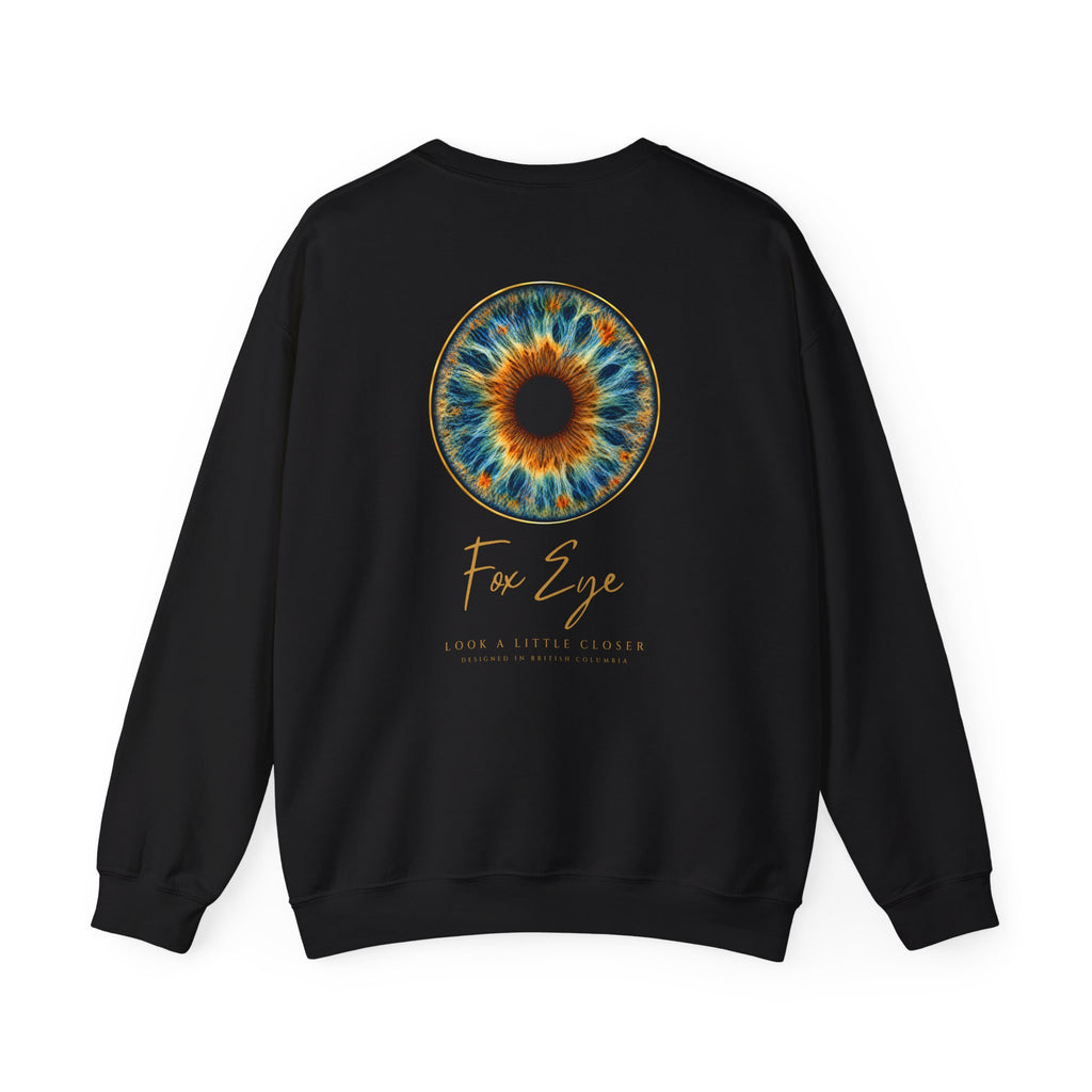 Fox Eye Look Closer Crewneck | Gold Iris Back Print