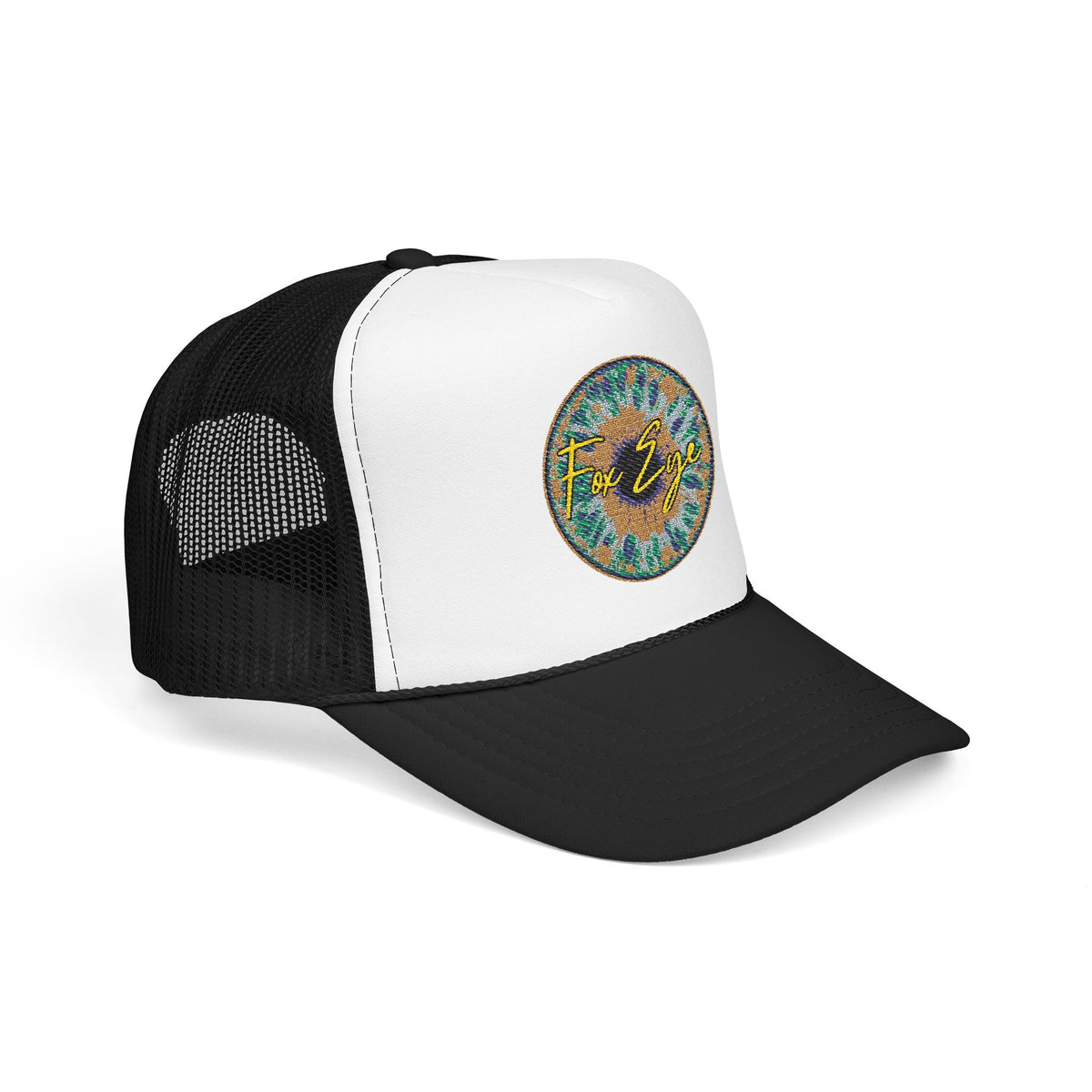 Fox Eye Iris Foam Trucker | Two-Tone Embroidered Badge Hat