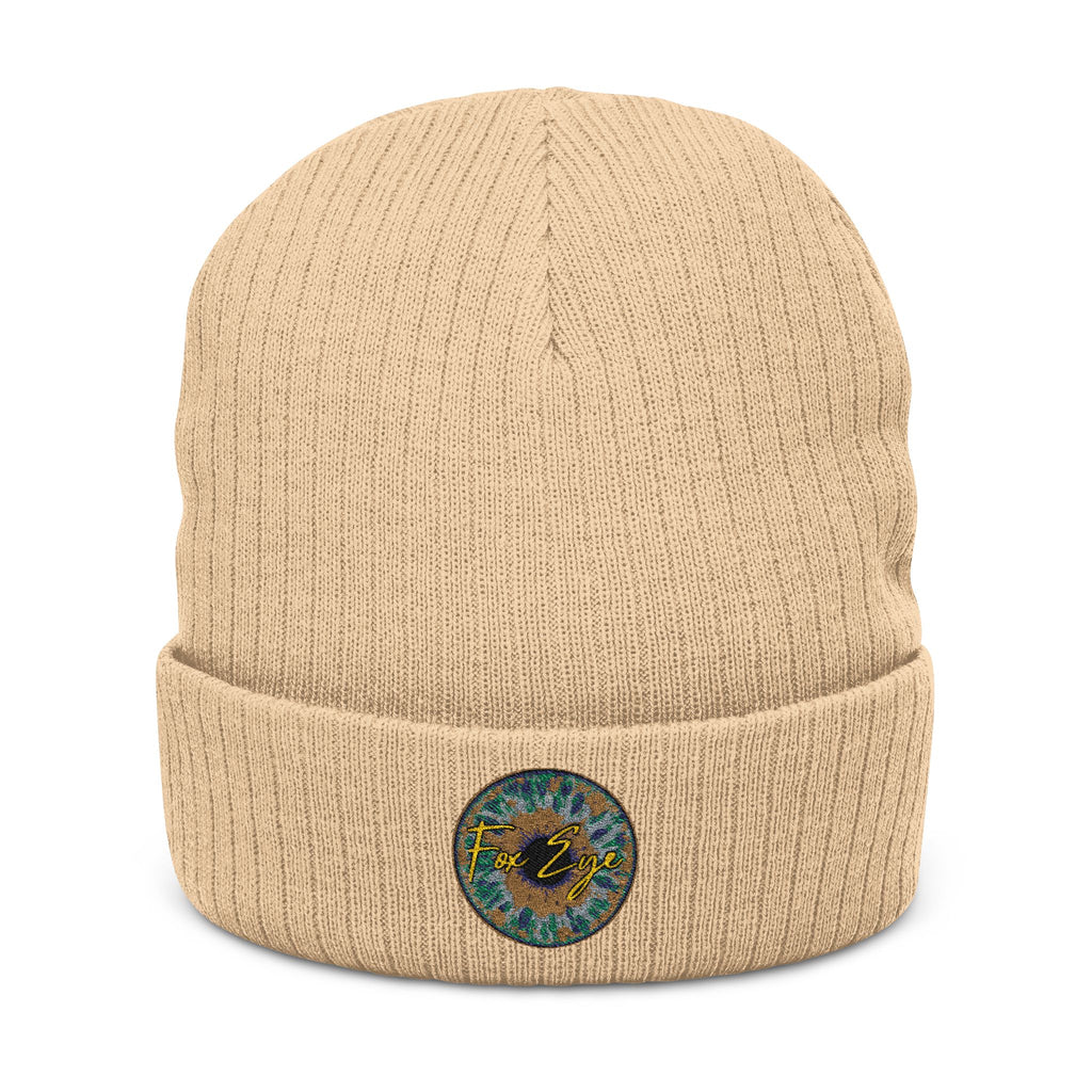 Fox Eye Iris Toque | Ribbed Cuffed Knit Beanie