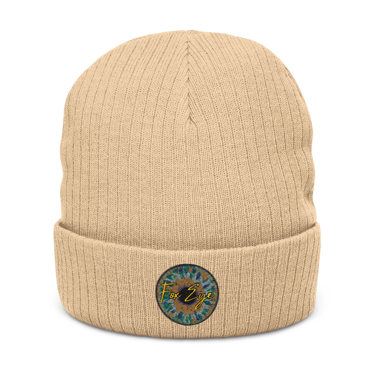 Fox Eye Iris Toque | Ribbed Cuffed Knit Beanie