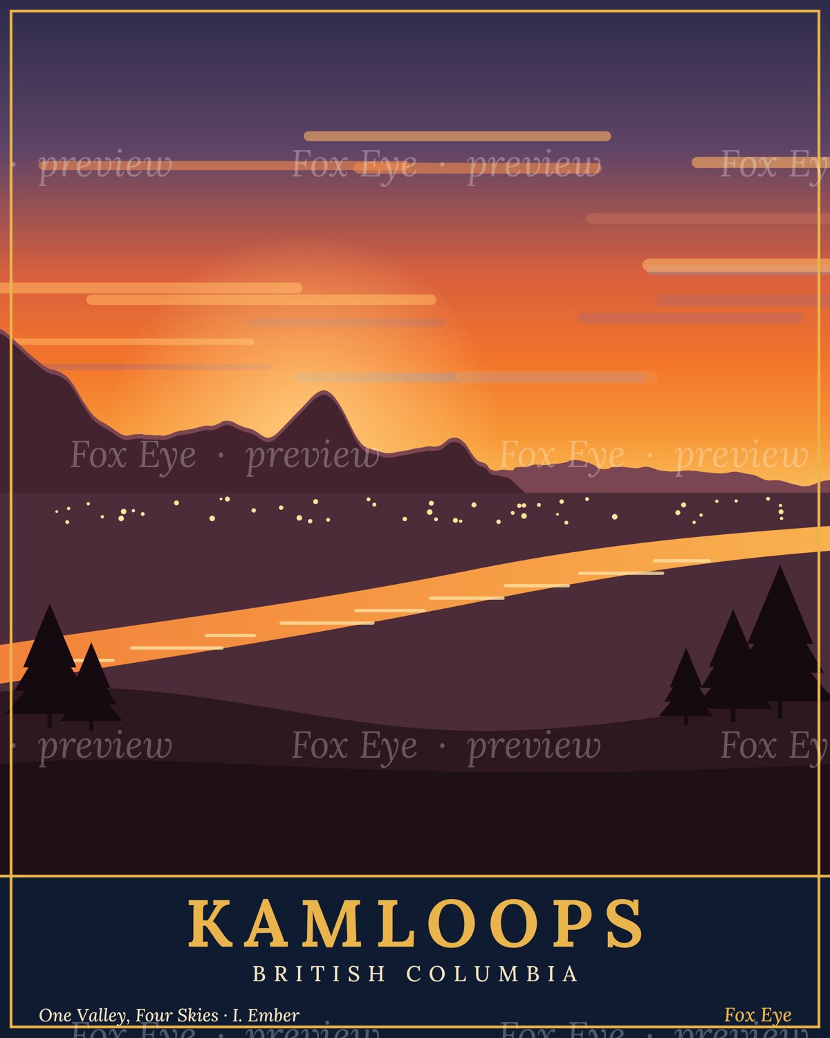 Kamloops Sunrise: Ember (Digital Print)