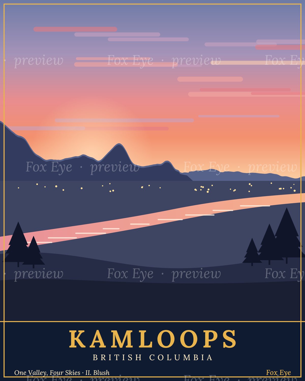 Kamloops Sunrise: Blush (Digital Print)
